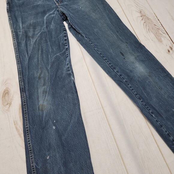 Vintage 70s 80s Calvin Klein high rise straight leg jeans distressed destroyed - Picture 3 of 13